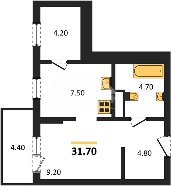 Продажа 1-комнатной квартиры, Калининград, Тихорецкая,  Улица